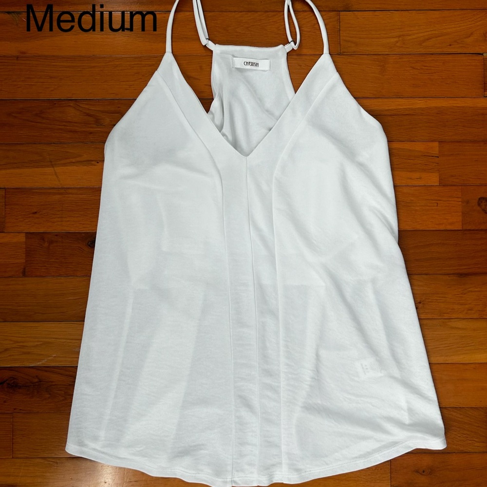 Cider White V-Neck Racerback Cami